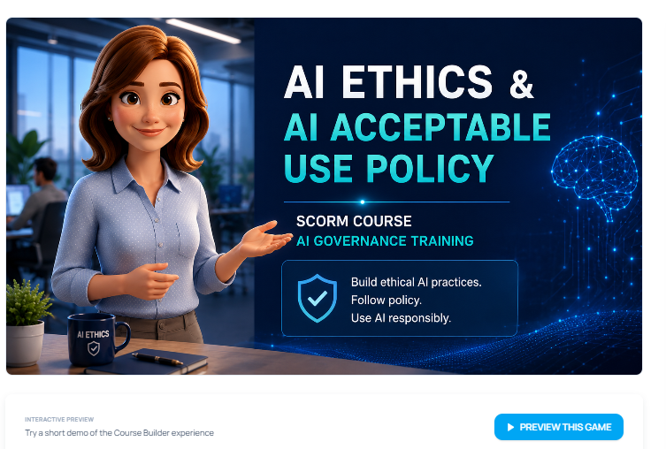 AI Ethics & AI Acceptable Use Policy SCORM Course by Kriya Stack